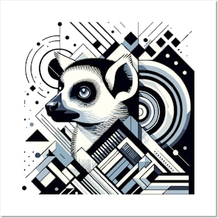 Abstract Animal Lemur 3 Posters and Art